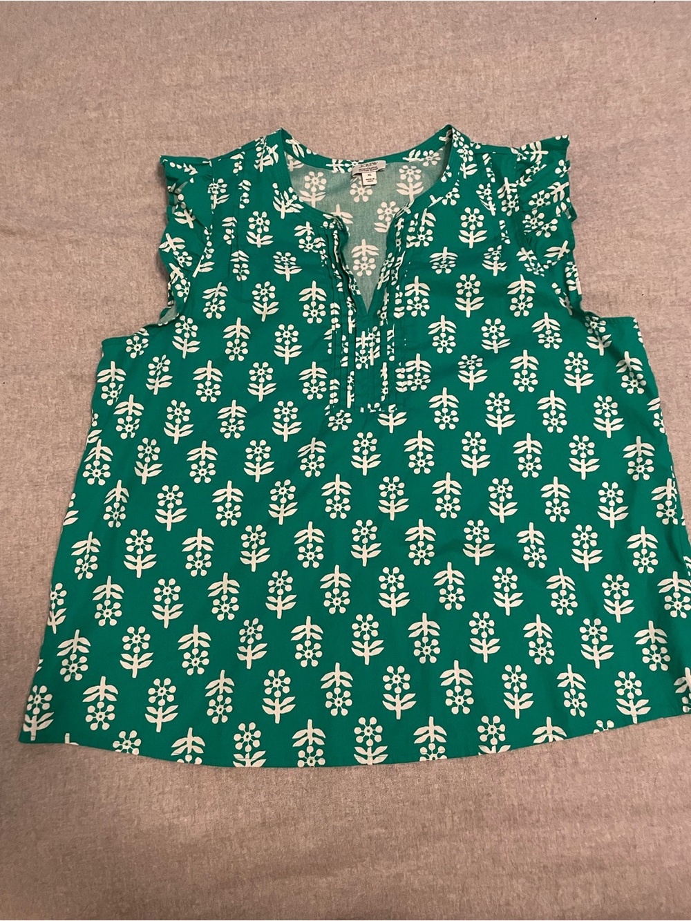 J. crew Factory Ruffled Sleeveless Top